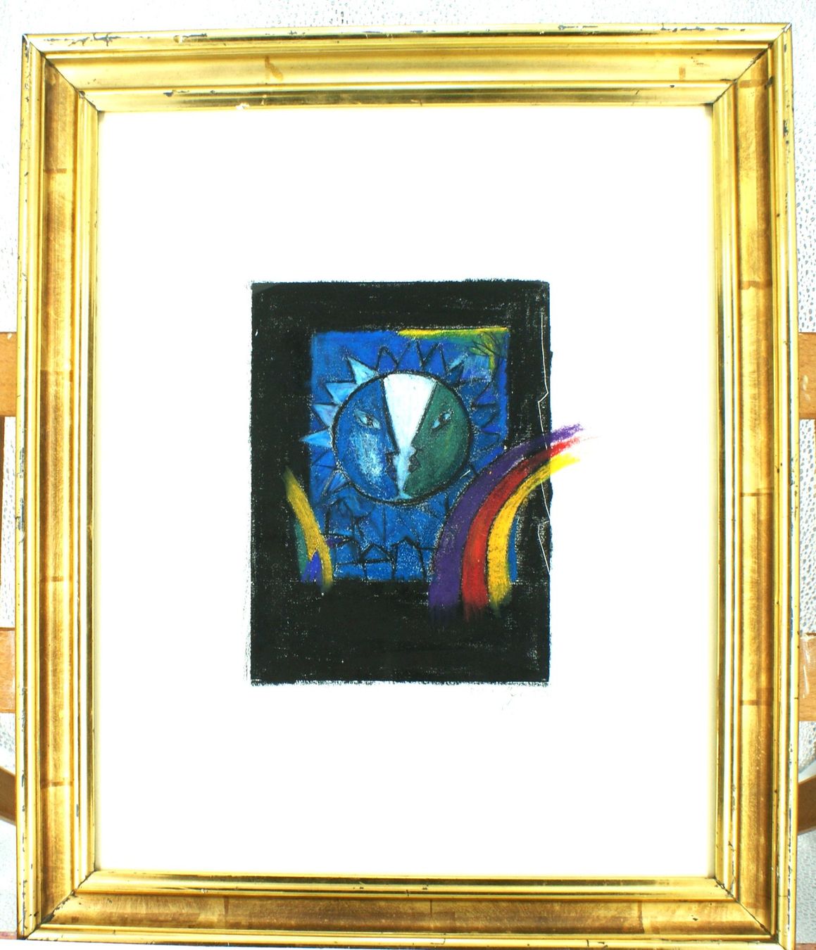 Dipinti: Rudolf Mirer, "Begegnung" Originalpastell auf Papier – Usato da Reinach BL venduto da Frogndog