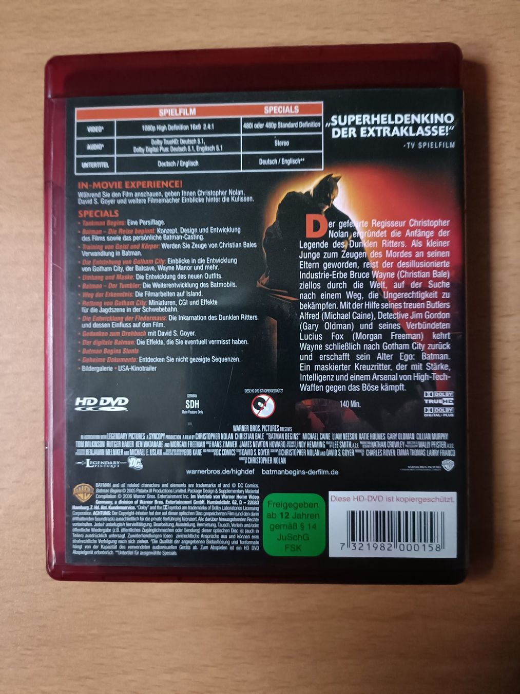 Tutti i DVDs: Batman Begins HD DVD – Usato da Köniz venduto da Movieportal007 1