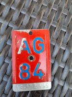 AG 84 VELONUMMER - FAHRRADSCHILD - PLAQUE DE VELO