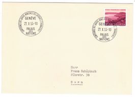 Lettre de Genève cachet S401 pour Bern le 27.X.55