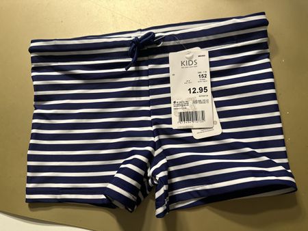 Badehose Kinder Gr 152 marineblau weiss gestreift neu