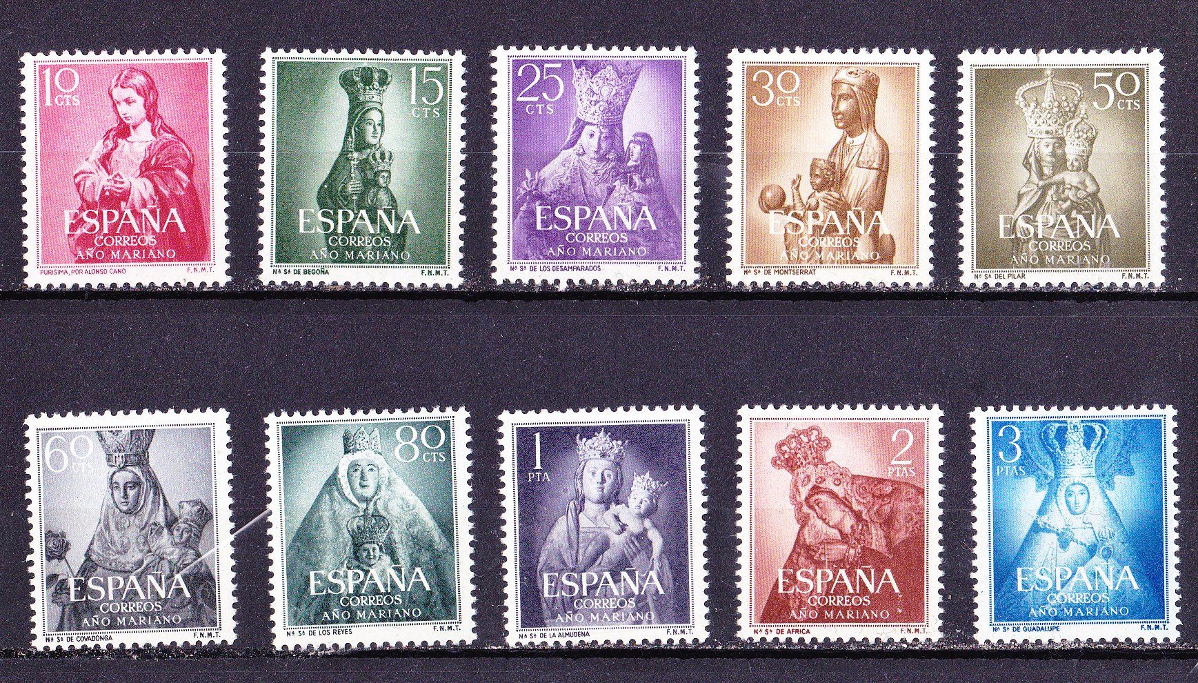 Tutti i francobolli: Spanien 1954, Marianisches Jahr, postfrisch – Usato da Obfelden venduto da Funke2