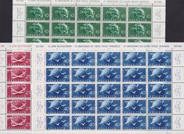 1949, Nr.294-296 Bogen Satz (Weltpostverein) postfrisch 75.-