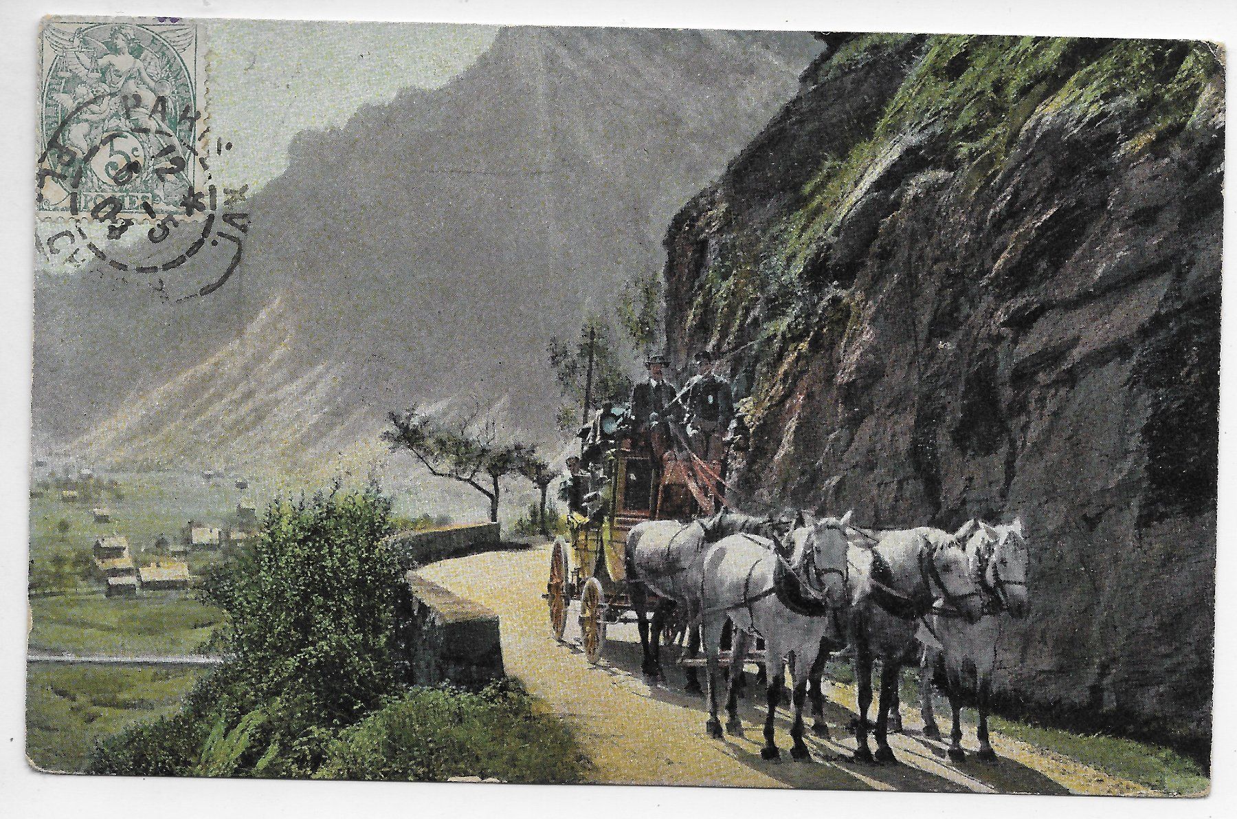 Cartoline postali: Alpenpost in Frankreich – Usato da Hefenhofen venduto da Richsalz
