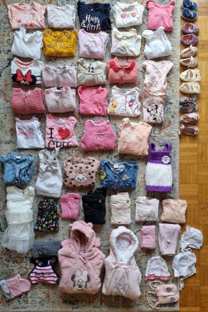 Lot Vêtements Bébé Fille Rose Disney Minnie Mouse 0-9 mois