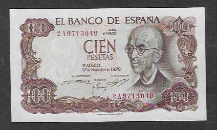 Banconote: Spanien  100  Pesetas  1970  Bankfrisch – Nuovo (secondo la descrizione) da Gordola venduto da coinsandnotes