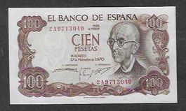 Spanien  100  Pesetas  1970  Bankfrisch