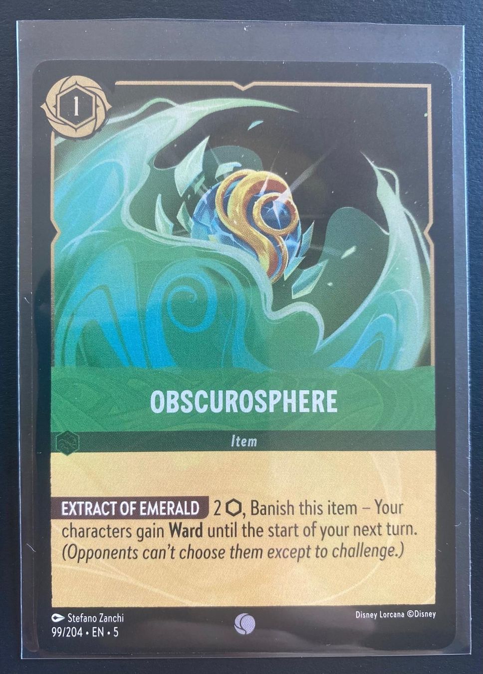 Disney Carte collezionabili: Lorcana FOIL OBSCUROSPHERE 99/204 EN-5 Common – Usato da Lugano venduto da VlaseCard