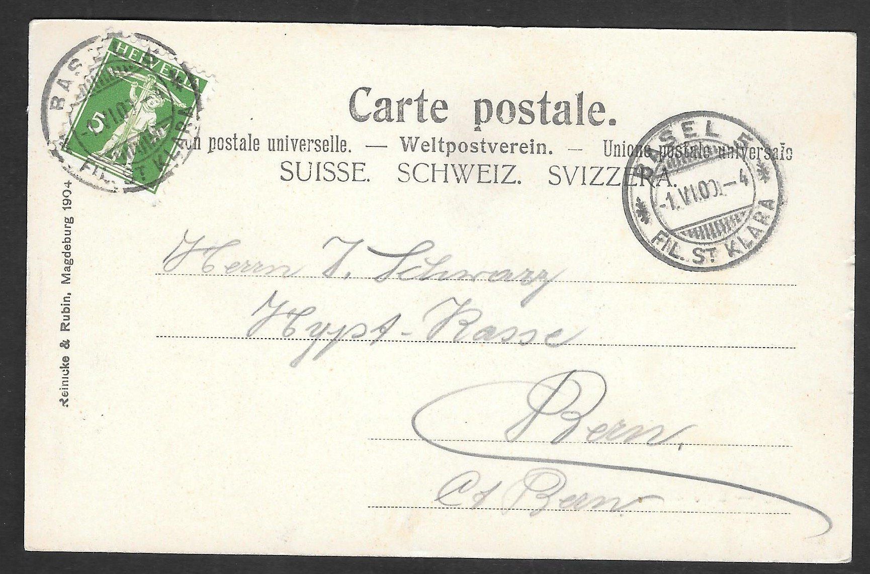 Cartoline postali: Basel St. Jacobs-Strasse – Usato da Olten venduto da clotaldi 1