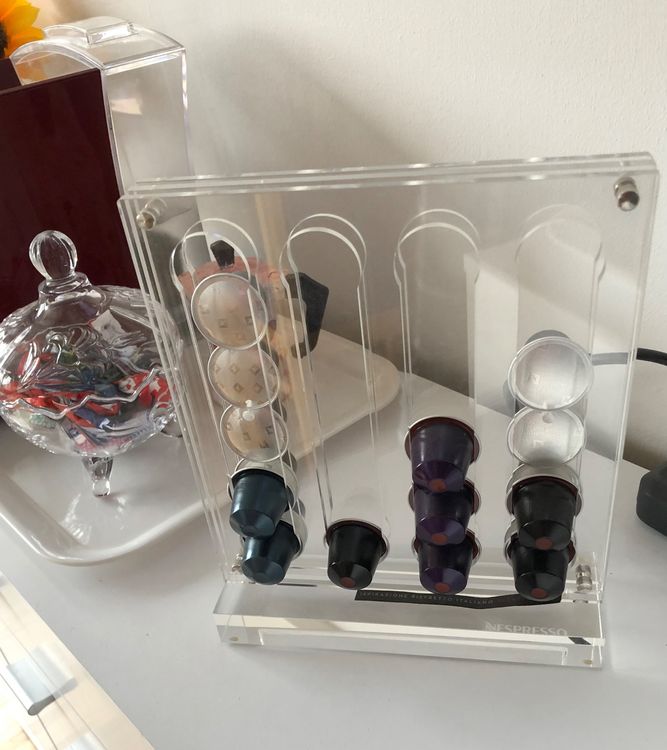 Cafedeco Kapsel Ständer Weiß - Horizontal Für 40 Nespresso Kapseln