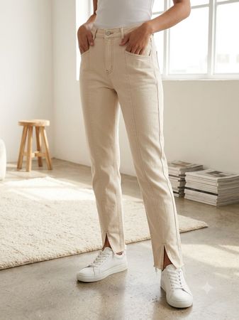 Damen Hose beige Grösse M wie neu