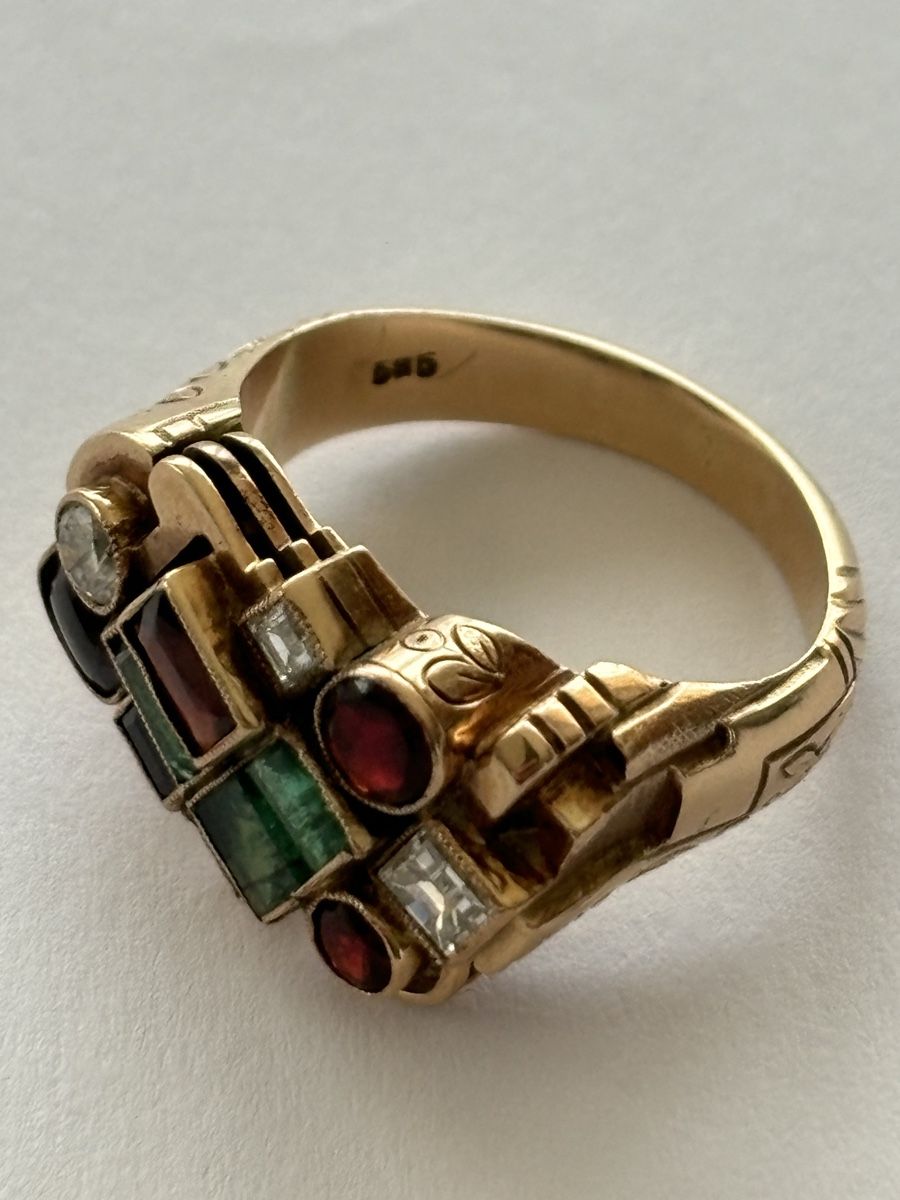 Ringe: Ring Gelbgold / Edelsteine 14 Karat – Gebraucht aus Langnau am Albis von flusspflege 4