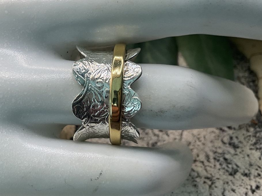 Anelli: Meditationsring in Sterlingsilber, Gr.54.5 – Nuovo (secondo la descrizione) da luzern venduto da Alpendorf1