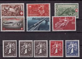 verschiedene Briefmarken Schweiz ungebraucht