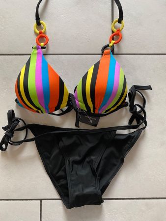 Bikini Sanselle - Grösse 34 - Schwarz/Multicolor