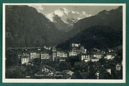 Interlaken und die Jungfrau, ungelaufen, ca. 1928