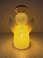 Engel aus dem 3D-Drucker  mit LED-Beleuchtung 