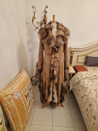 Roberta Scapra Lammfell Mantel. Gr.40