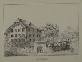 ROSENBERG, UNTERWALDEN, FEDERLITHOGRAPHIE 1840