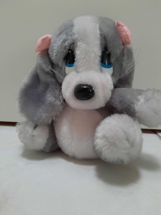 Peluche Chien Vintage Orange – Très Bon état – Câlin Rétro Tout Doux