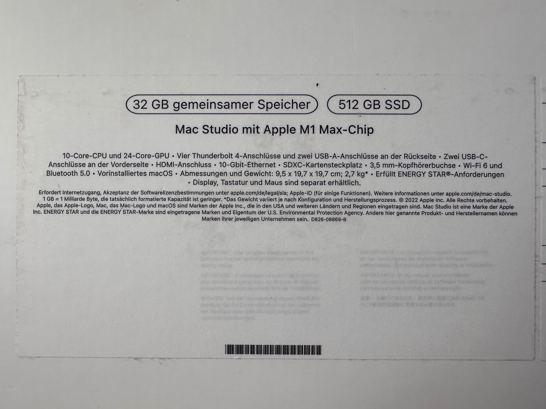 Apple PCs: Mac Studio M1 Max 32 GB RAM 512 GB SSD – Neu (gemäss Beschreibung) aus Bern von man_5p5t 6