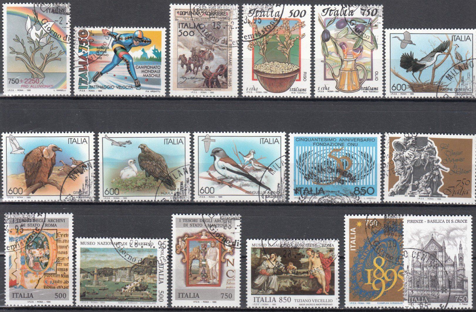 Alle Briefmarken: Italien 1995 mit ET – Gebraucht aus Bürglen TG von StampGraf 1