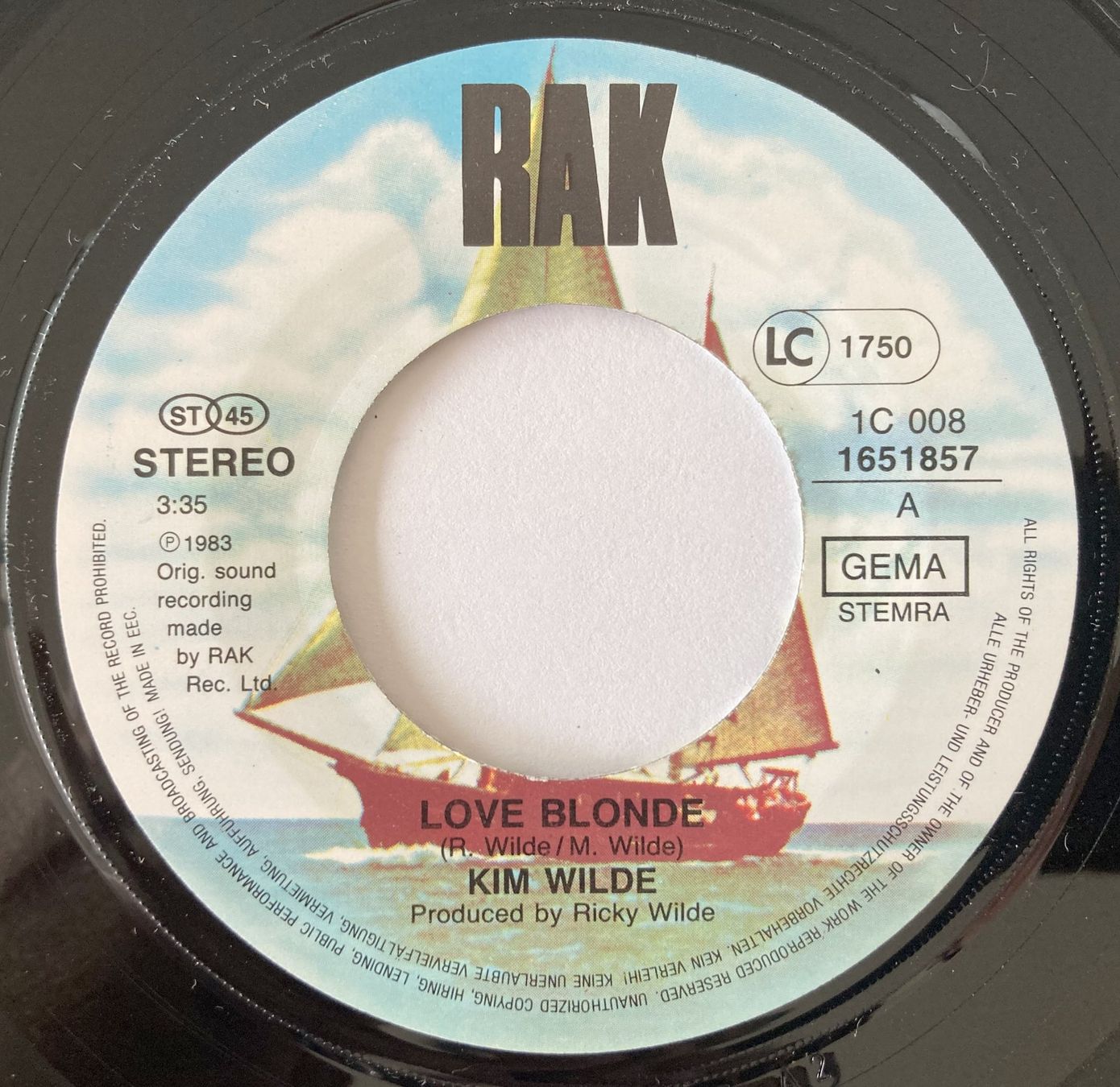 Vinyles: KIM WILDE - LOVE BLONDE – D'occasion à Bottens par hotter-than-hell 2