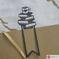 Coffee Book Bookmark 3D Printed – Black