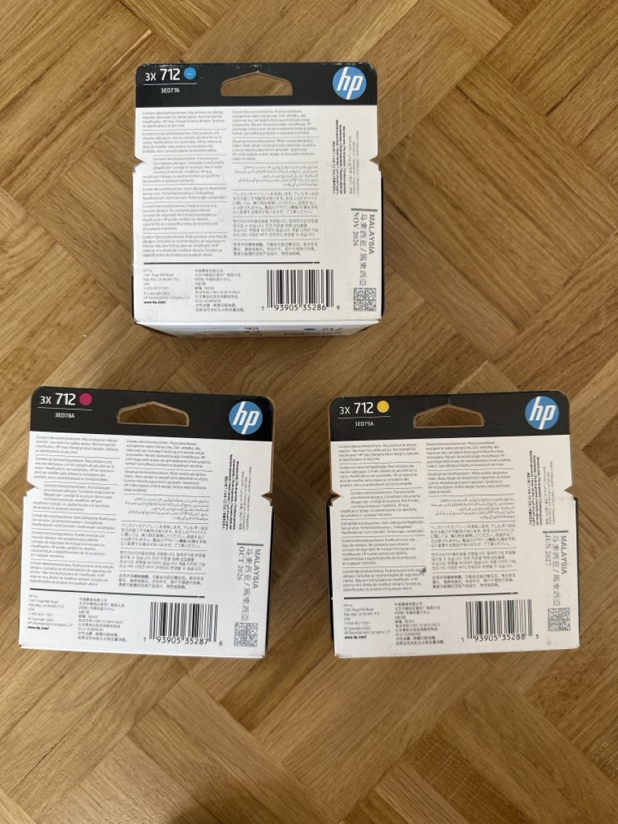 Hewlett Packard Druckerpatronen & Toner: HP 712 3-Pack magenta yellow cyan – Neu und originalverpackt aus Kriens von SupiDupiDeal 1