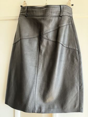 Eleganter Leonardo Lederrock in schwarz, Gr. 38