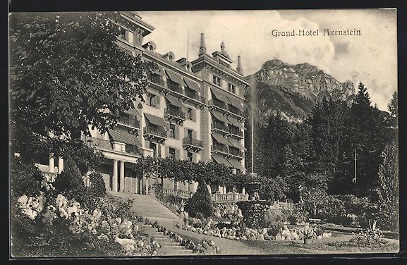 Cartes postales: AK Axenstein, Grand Hotel, 1908 – D'occasion à Berlin par bartko-reher