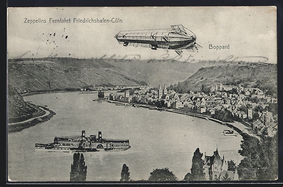 Foto & Poster: Boppard, Zeppelins Fernfahrt Friedrichsh – Usato da Berlin venduto da bartko-reher