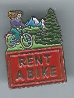 "Rent a Bike" Pin