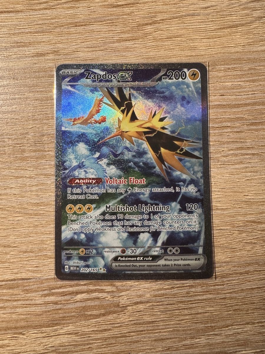 Pokémon Sammelbilder & Trading cards: Zapdos EX 202/165 Set 151 ENG – Gebraucht aus Morbio Inferiore von pip_lns9