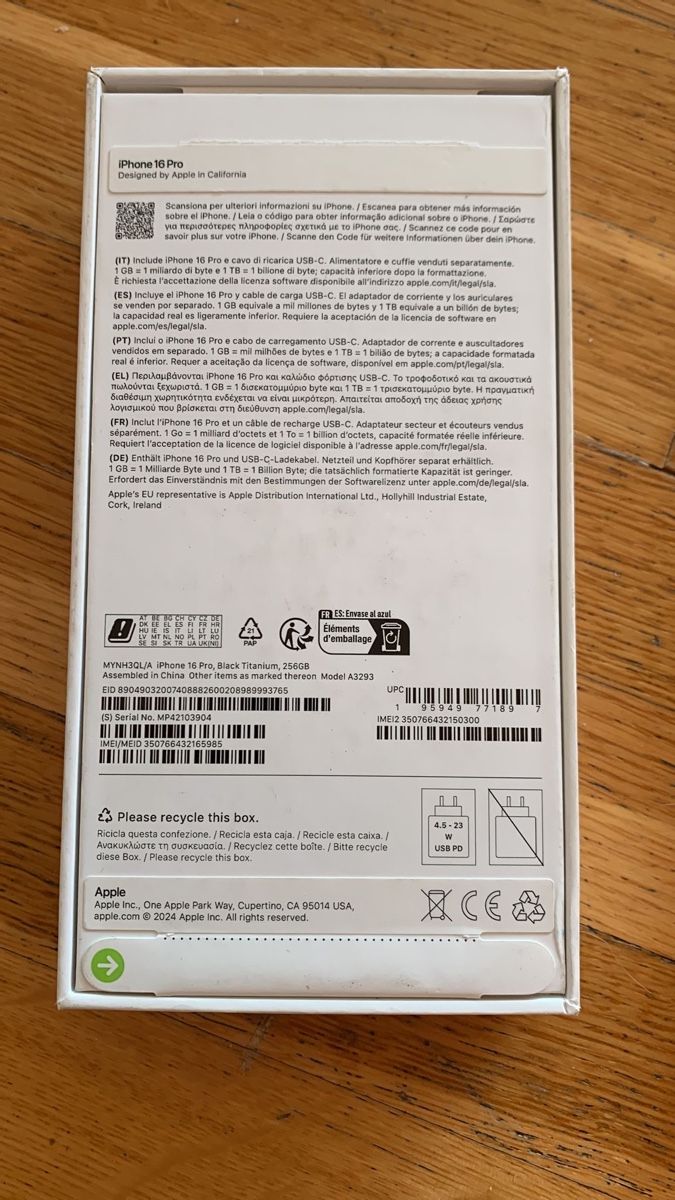 Apple Handys / Smartphones: iPhone 16pro 256gb – Gebraucht aus Rüfenacht BE von Goldenstore 2