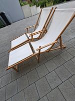 2 Liegestühle mit Fussauflage