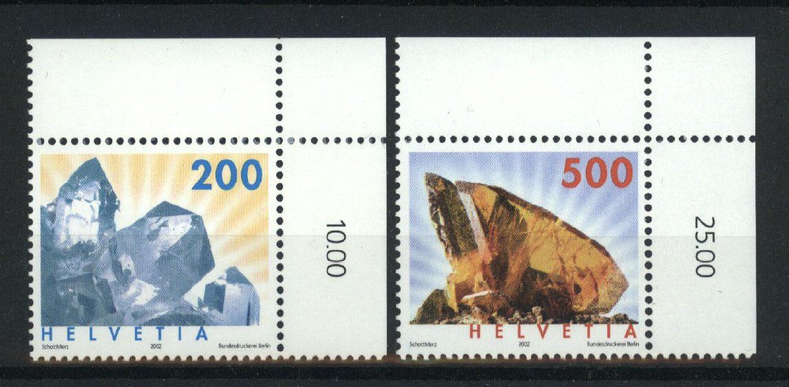 Tutti i francobolli: 2002, Dauermarken Mineralien ** – Usato da Willisau venduto da Vollstempel