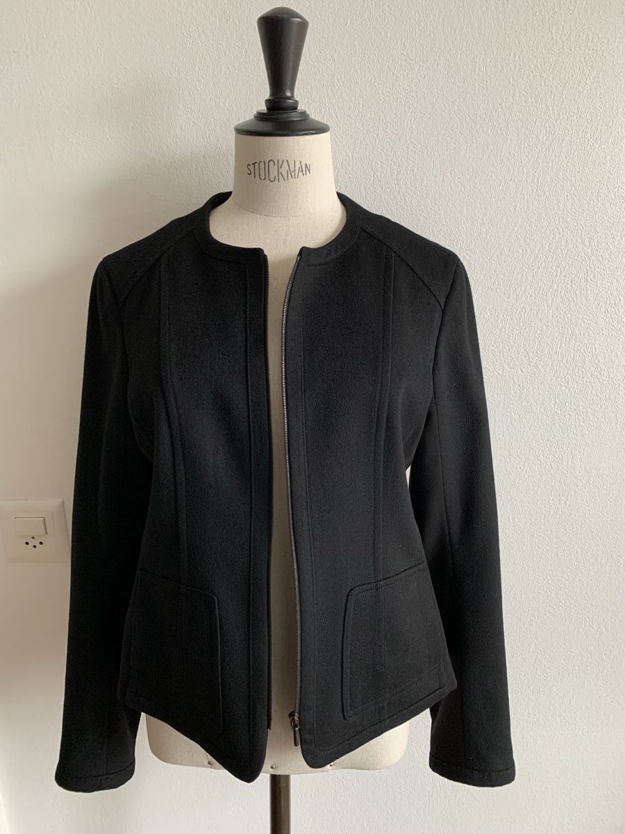 Akris Giacche: AKRIS: Eleganter schwarzer Woll-Blazer, 36 – Nuovo (secondo la descrizione) da Luzern venduto da designluzern 1