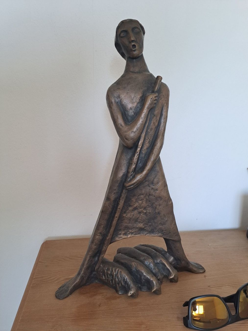 Sculptures & Statues: BRONZE SKULPTUR - "SCHAFHIRTE"- – D'occasion à Landschlacht par 787878 1