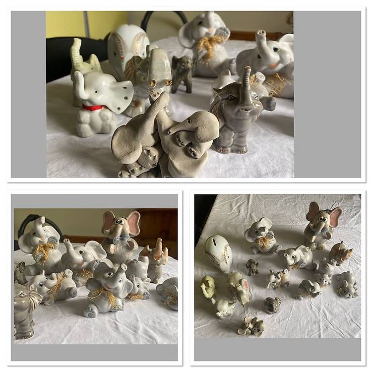 Miniatur-Elefanten Figur Handbemalt Aus Glas – Einzigartiges Sammlerstück & Deko (Grün/Rot)