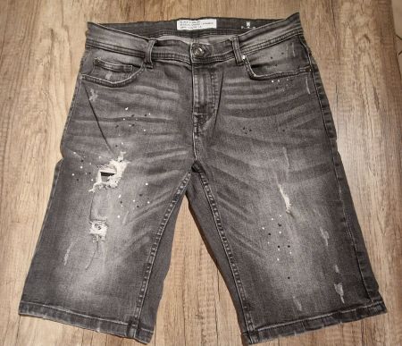 Herren Jeans Shorts Black X Squad schwarz M