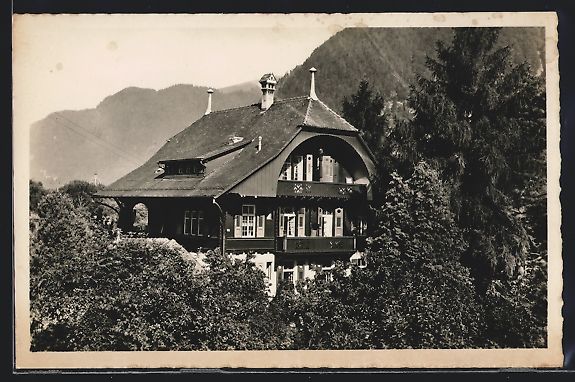 Cartoline postali: AK Interlaken, Erholungsheim Abendruh – Usato da Berlin venduto da bartko-reher