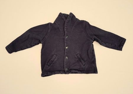 Cardigan Petit Bateau bleu foncé taille 86