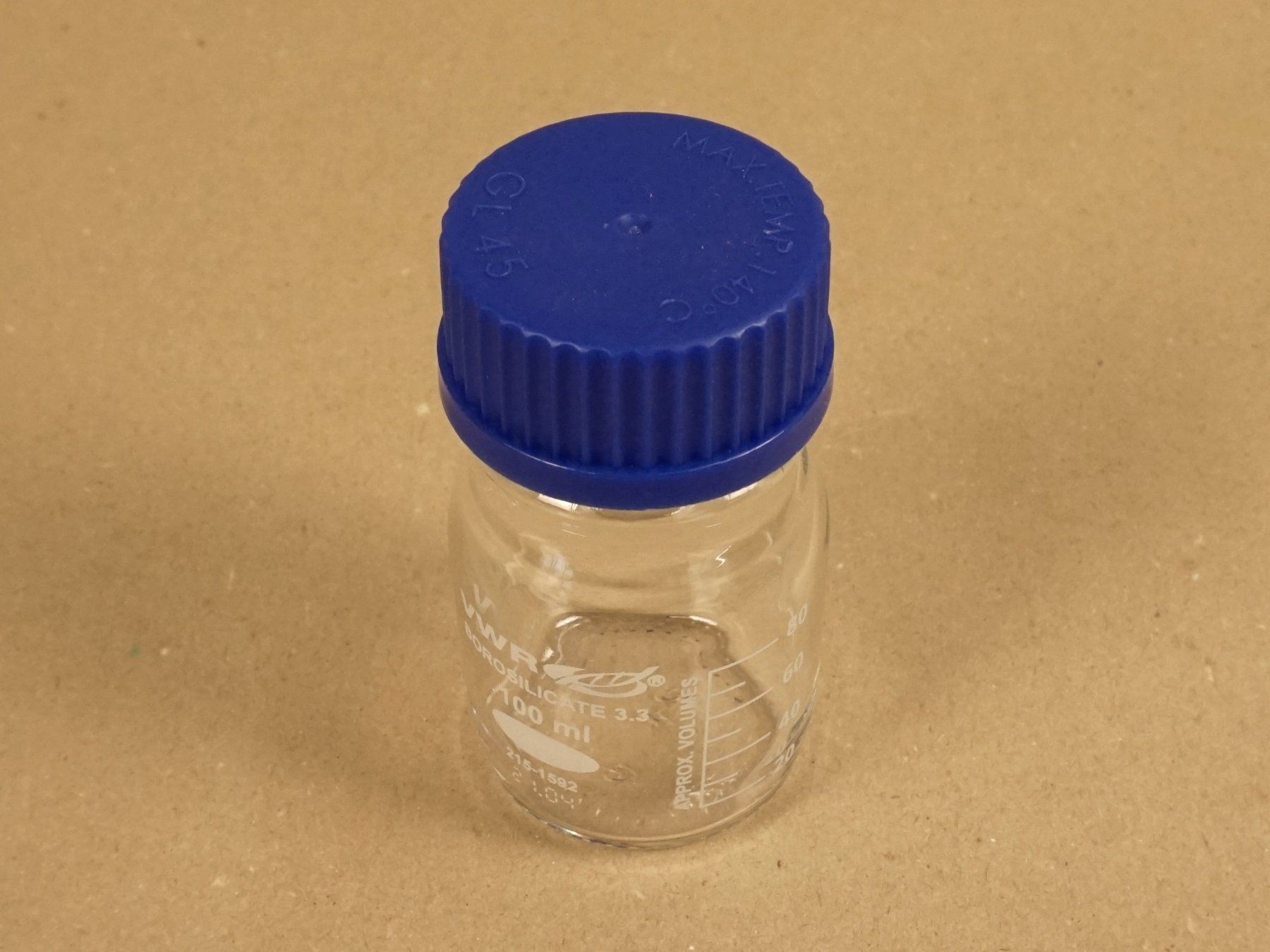Accessori da laboratorio: Laborglasflasche 100ml mit Deckel – Usato da Pratteln venduto da Restwert_Pratteln 1
