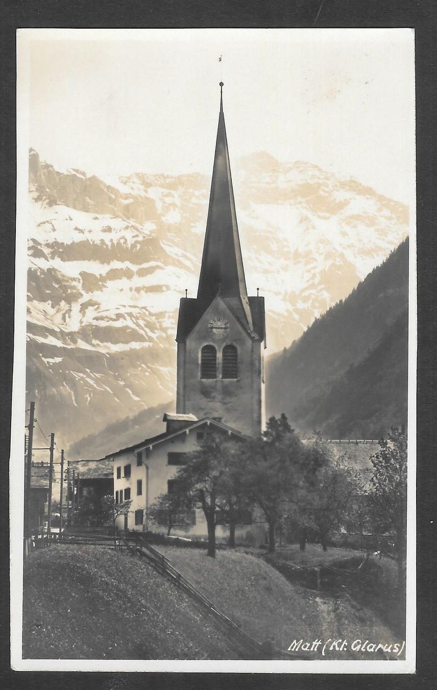 Ansichtskarten: Matt Umgebung der Kirche – Gebraucht aus Olten von clotaldi