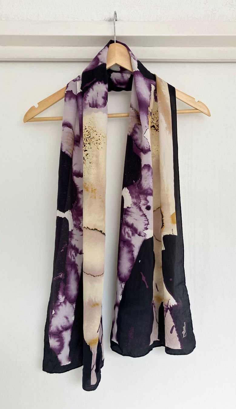 Foulard & Sciarpe: Jammers & Leufgen Seide Schal – Usato da Unterägeri venduto da Jutka_04