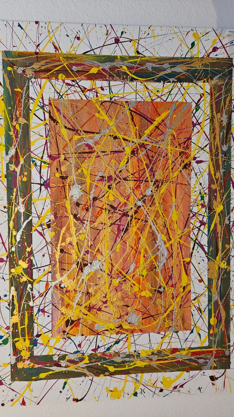 Gemälde: Tableau abstrait unique, couleurs chaudes, printemps! – Neu (gemäss Beschreibung) aus Le Locle von fab_c9hh 3