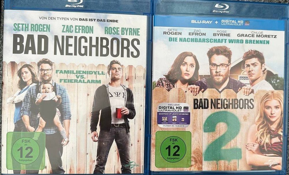 Bad Neighbors 1&2 Blu-ray - Top Zustand - Lustige Filme! (Gebraucht) in ...
