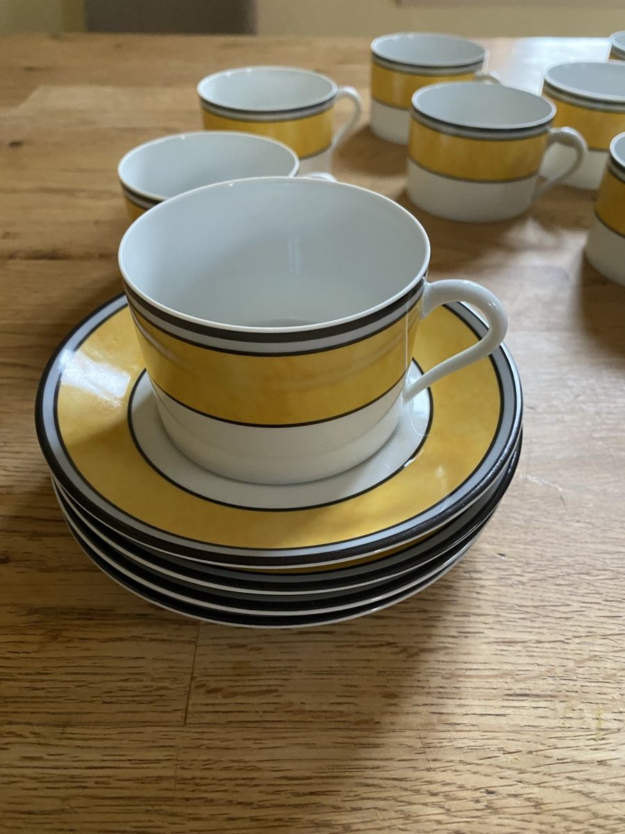 Set di piatti: 9 Kaffeetassen mit Unterteller Limoges – Usato da Flawil venduto da Naphtali 3