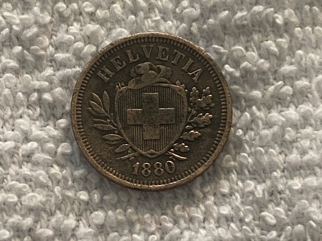 Alle Münzen: 1 centime/Rappen 1880 – Gebraucht aus Nyon von Ilmi09